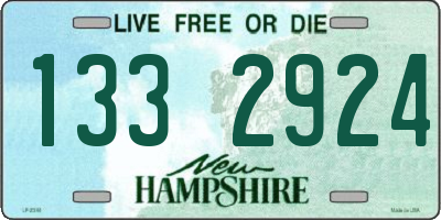 NH license plate 1332924