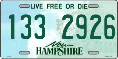 NH license plate 1332926