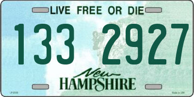 NH license plate 1332927