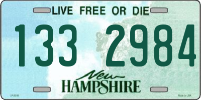 NH license plate 1332984