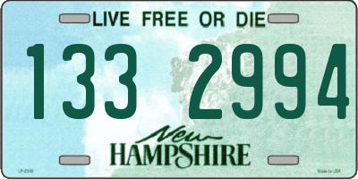 NH license plate 1332994