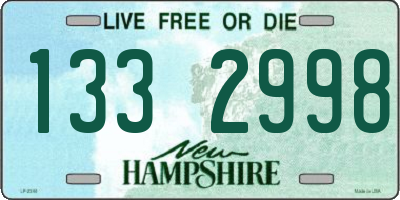 NH license plate 1332998