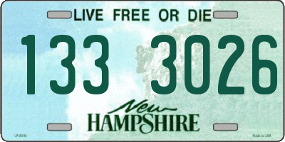 NH license plate 1333026