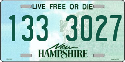 NH license plate 1333027
