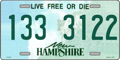 NH license plate 1333122