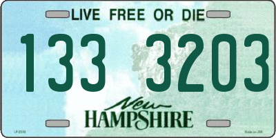 NH license plate 1333203