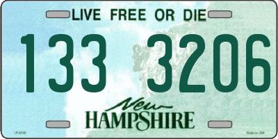 NH license plate 1333206