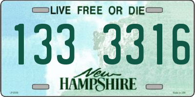 NH license plate 1333316