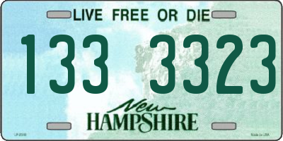 NH license plate 1333323