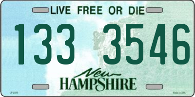 NH license plate 1333546