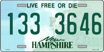 NH license plate 1333646