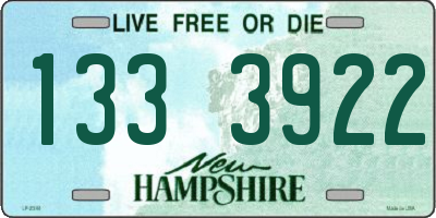 NH license plate 1333922