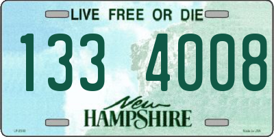 NH license plate 1334008