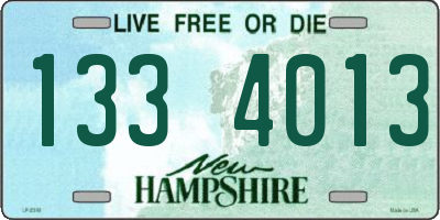 NH license plate 1334013