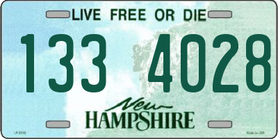 NH license plate 1334028