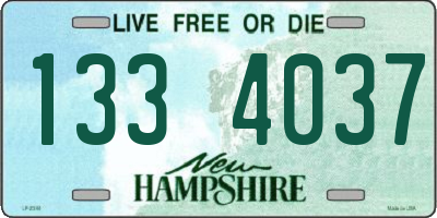 NH license plate 1334037