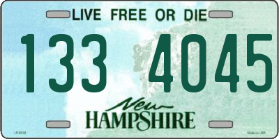 NH license plate 1334045