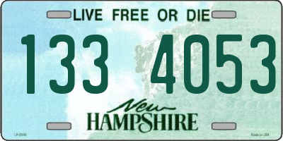 NH license plate 1334053