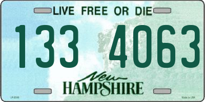 NH license plate 1334063