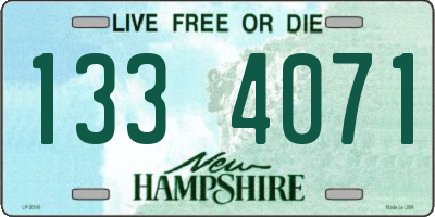 NH license plate 1334071