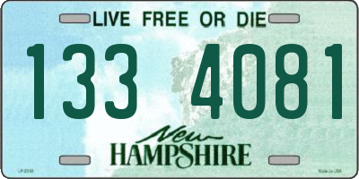 NH license plate 1334081