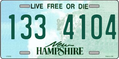 NH license plate 1334104