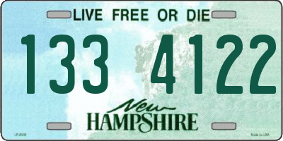 NH license plate 1334122