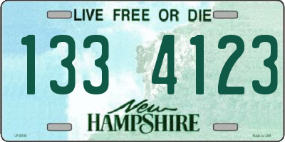 NH license plate 1334123
