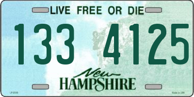 NH license plate 1334125