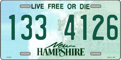 NH license plate 1334126