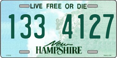NH license plate 1334127