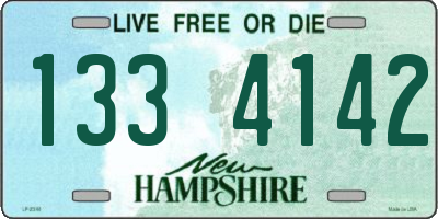 NH license plate 1334142