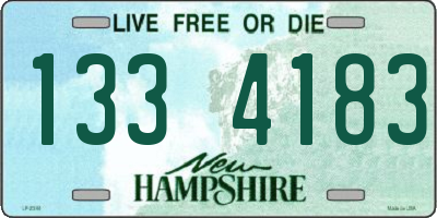 NH license plate 1334183