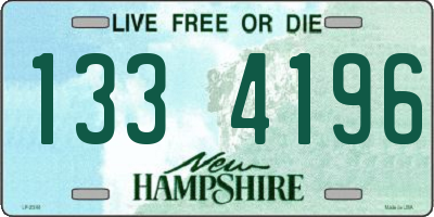 NH license plate 1334196
