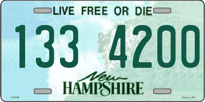 NH license plate 1334200