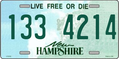 NH license plate 1334214