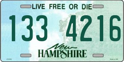 NH license plate 1334216