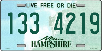 NH license plate 1334219