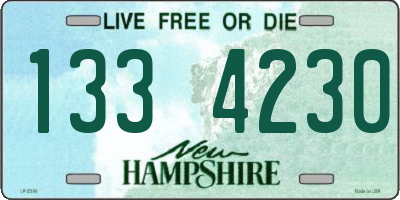 NH license plate 1334230