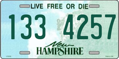 NH license plate 1334257