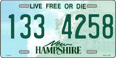 NH license plate 1334258