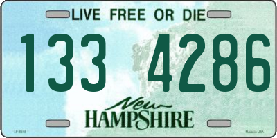NH license plate 1334286
