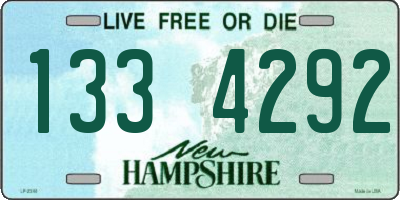 NH license plate 1334292