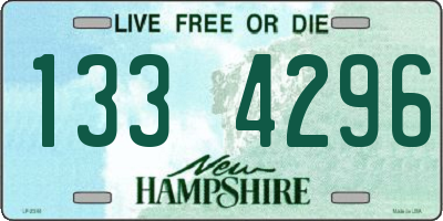 NH license plate 1334296