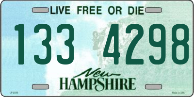 NH license plate 1334298