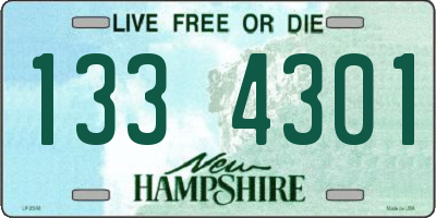 NH license plate 1334301
