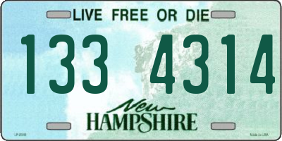 NH license plate 1334314