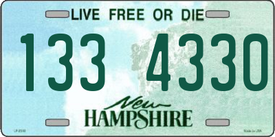 NH license plate 1334330