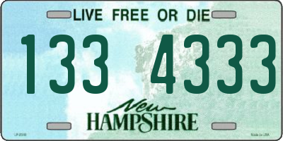 NH license plate 1334333