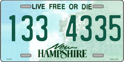 NH license plate 1334335